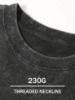 Picture of Irregular letter print, boutique 230g washed and distressed batik thickened cotton T-shirt, men's fashion casual cotton T-shirt, short-sleeved crew neck T-shirt